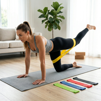 Preview: Fitnessband 5er Set Fitnessbänder Trainingsbänder